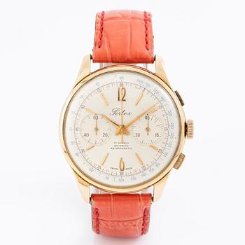 Portex, wristwatch, 18K gold, chronograph, 38 mm.
