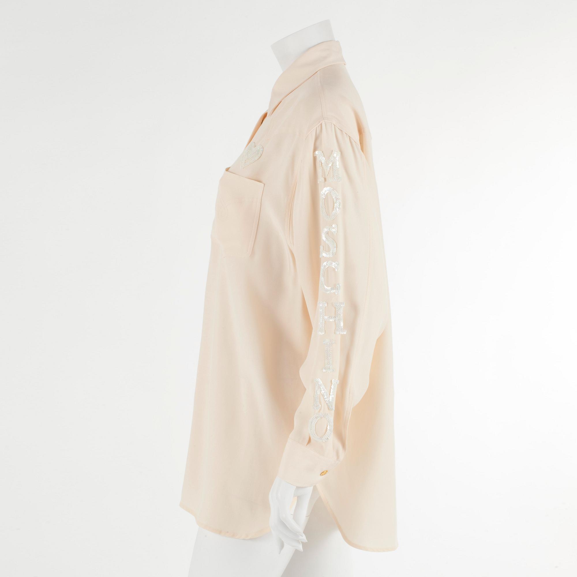 MOSCHINO jeans, blus. Storlek M.