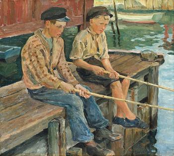 169. Karl Örbo, Boys fishing.