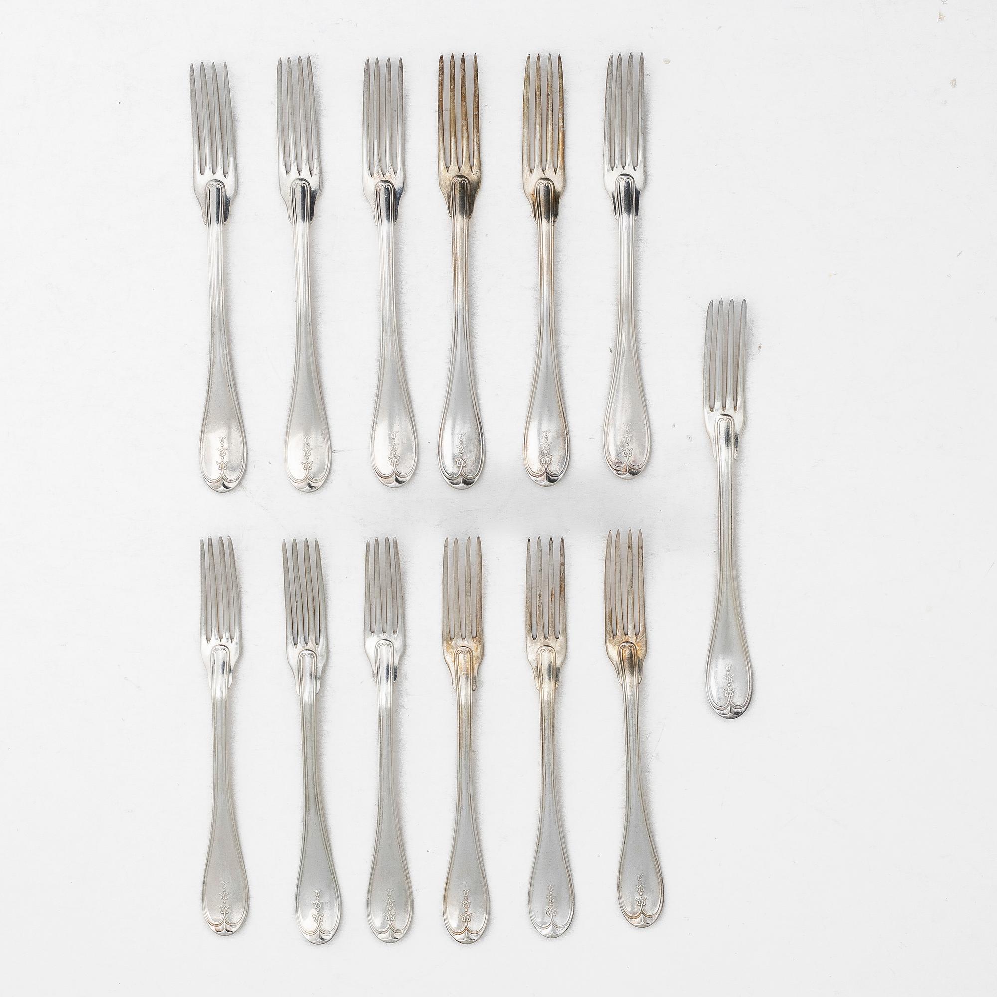 Pehr Zethelius, Gafflar, 13 st, silver, Stockholm 1809.