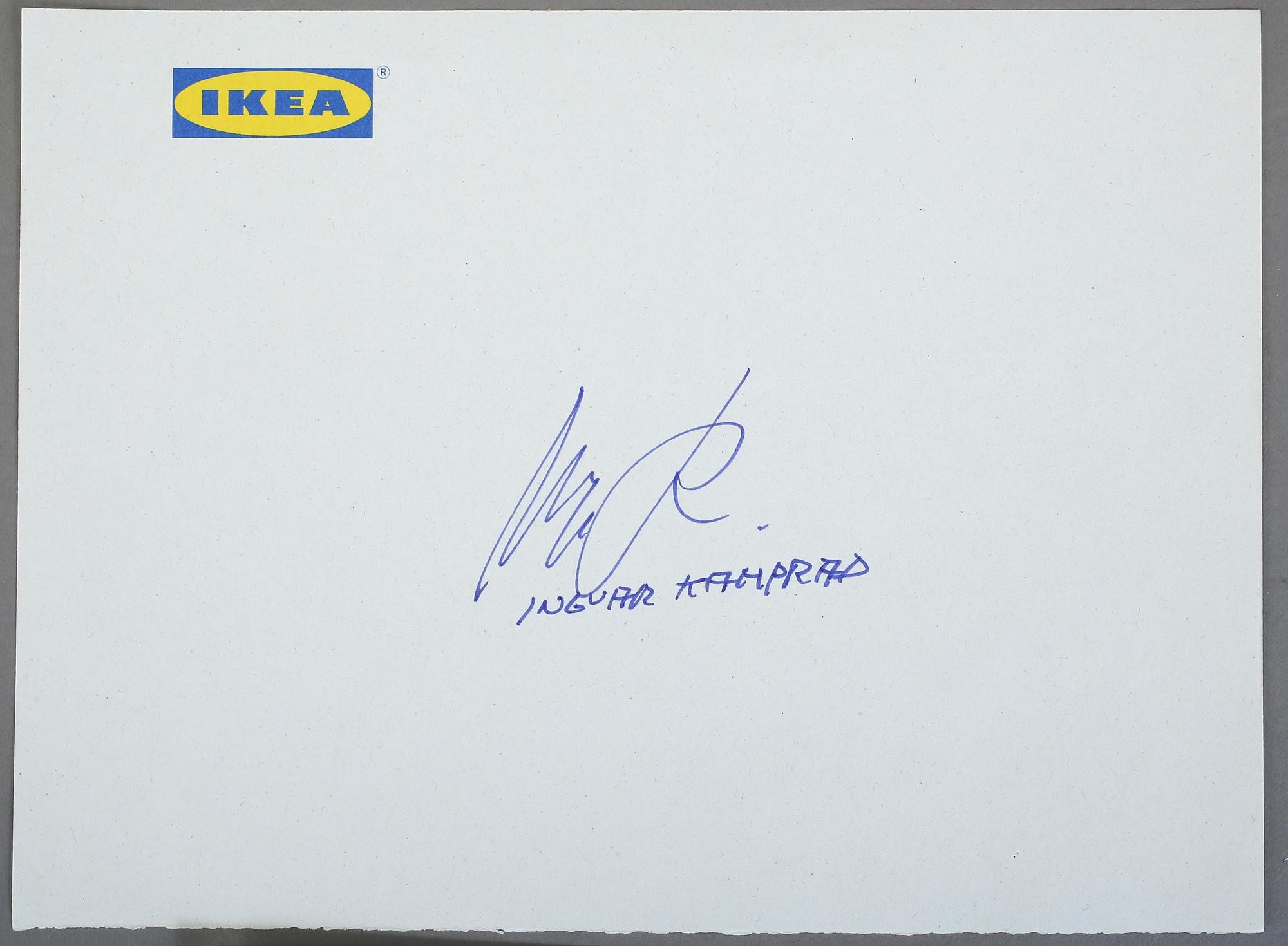 BILL GATES SAMT INGVAR KAMPRAD, bla egenhändigt signerat foto.