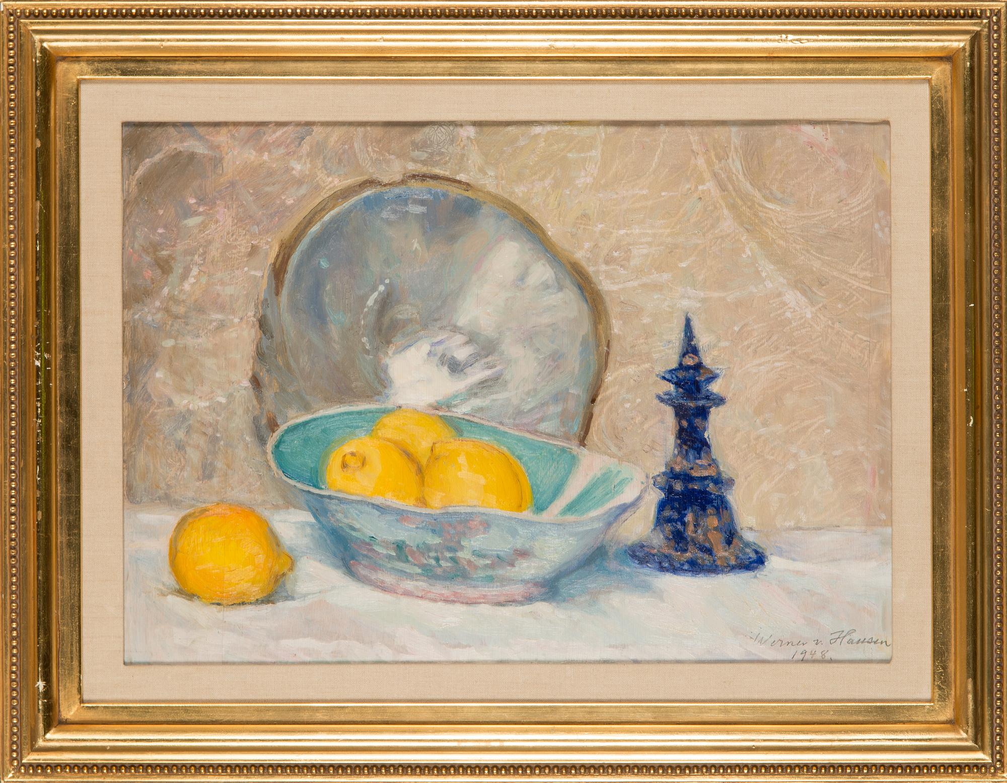 Werner von Hausen, olja på pannå, signerad och daterad 1948.