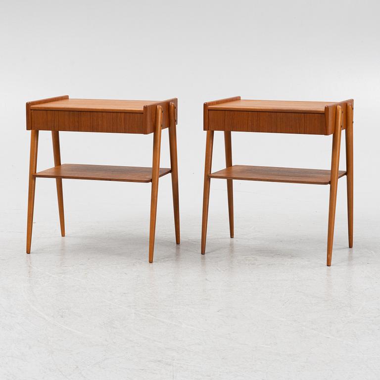 Pair of bedside tables, Carlströms & Co, Furniture Factory, Bjärnum, 1950's/60's.