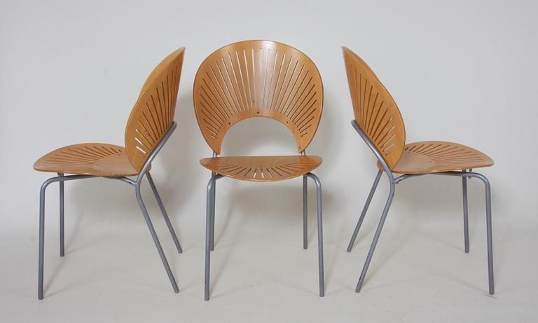 STOLAR, 6 st, "Trinidad", Nanna Ditzel för Fredericia Stolefabrik, etikettmärkta.