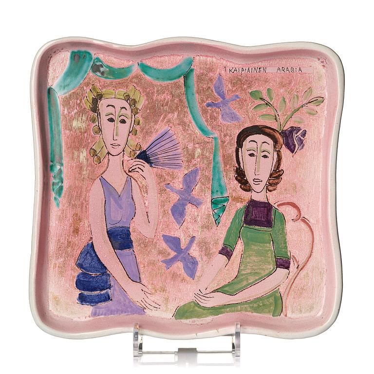 Birger Kaipiainen, a ceramic tray, Arabia, Finland 1940s.