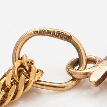 A 14K gold necklace.