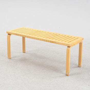 Alvar Aalto, a birch model 153 bench, Artek, Finland.