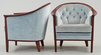 FÅTÖLJER, ett par. Bröderna Andersson, Ekenässjön, 1900-talets andra hälft.