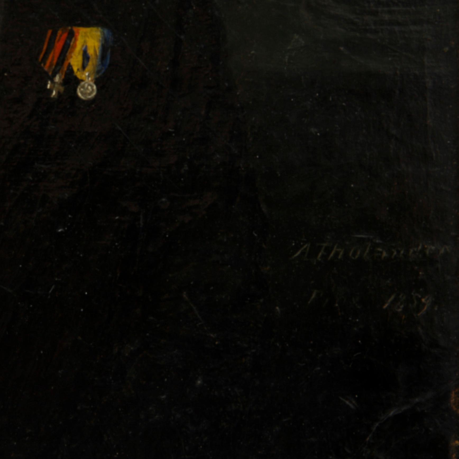 CARL AUGUST THOLANDER, olja på pannå, sign o dat- 1859.