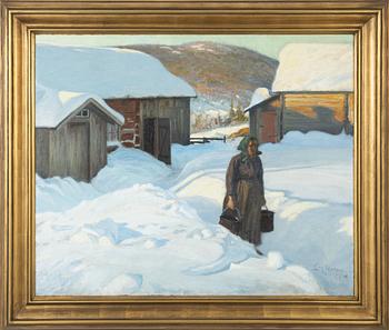 Erik Hedberg, oil on canvas, signed and dated 1904.