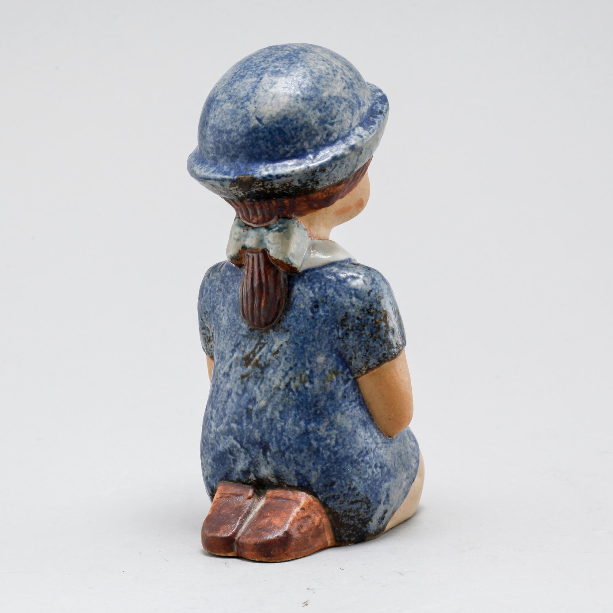 LISA LARSON, three stoneware figurines for Gustavsberg, second half of the 20th century.