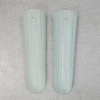 Glass shades for wall sconces, mid 20th century.