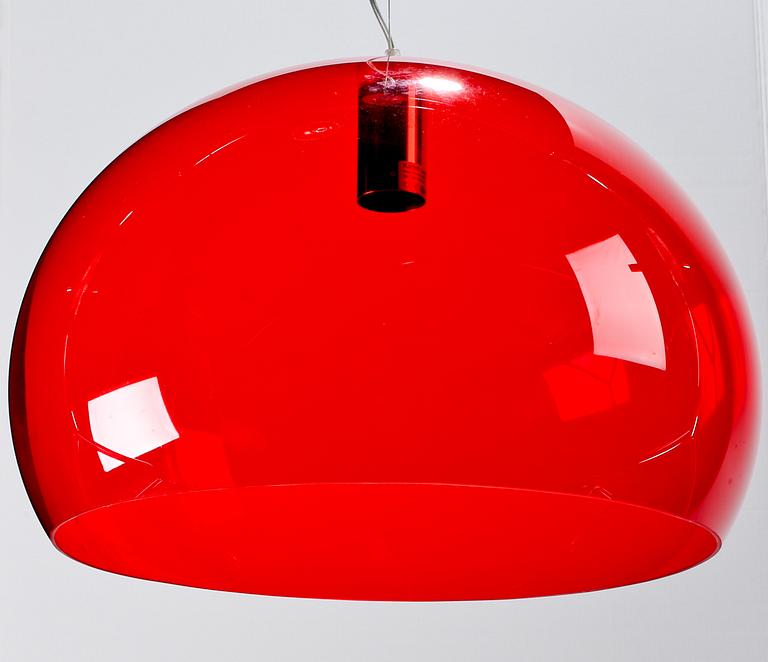 TAKLAMPA, modell FL\Y, Kartell, omkring sekelskiftet 2000. Kupans höjd ca 39 cm.