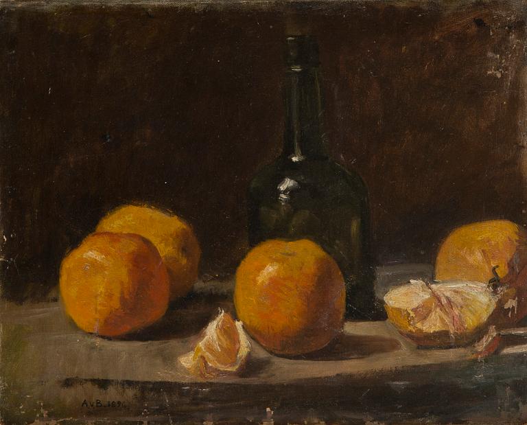 Adolf von Becker, Still life with oranges.