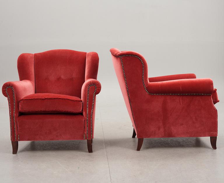 SALONGSMÖBLEMANG, 3 delar, 1900-talets mitt.