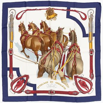 Hermès, scarf, "Attelage en Arbalète".