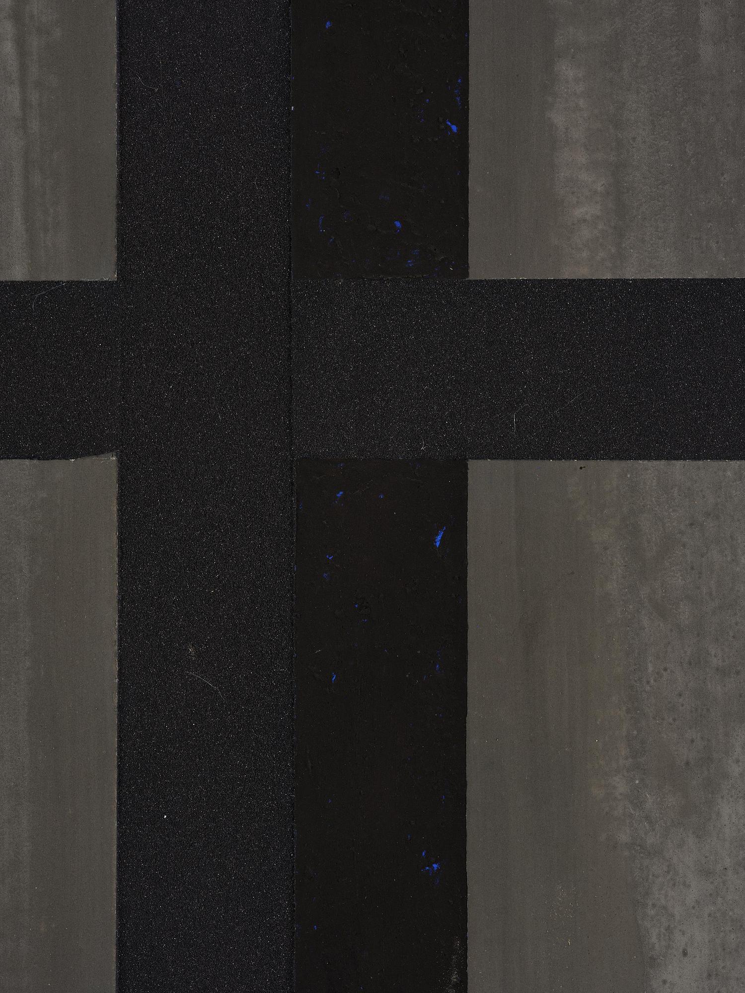 Harvey Quaytman, "Ivory, Slat and Black Glass".