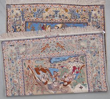 MATTA, möjligen Keshan, figural, old. Ca 240x155 cm.