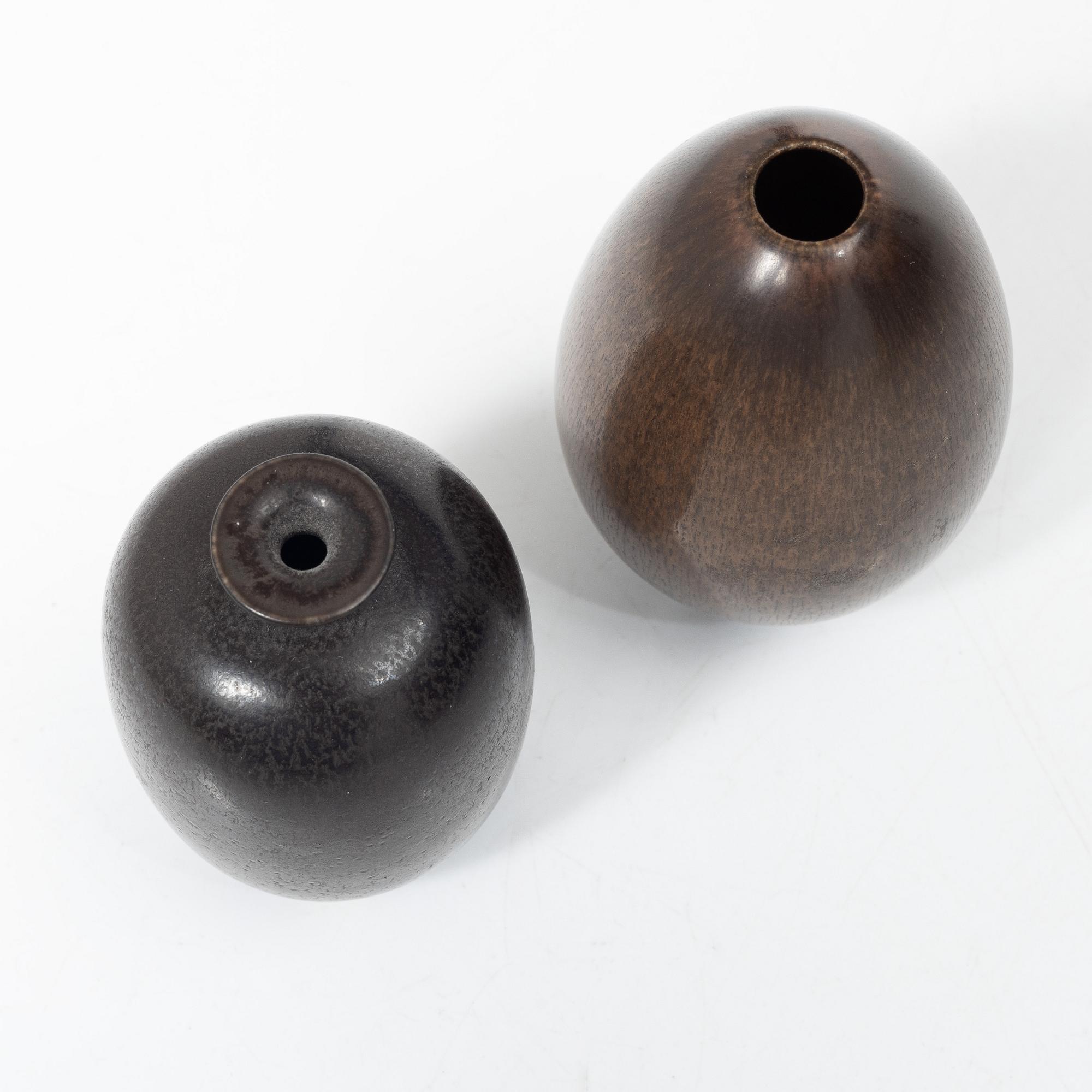 Berndt Friberg, two vases, Gustavsberg Studio.