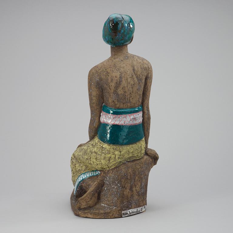 A Mari Simmulson stoneware sculpture, Uppsala-Ekeby.