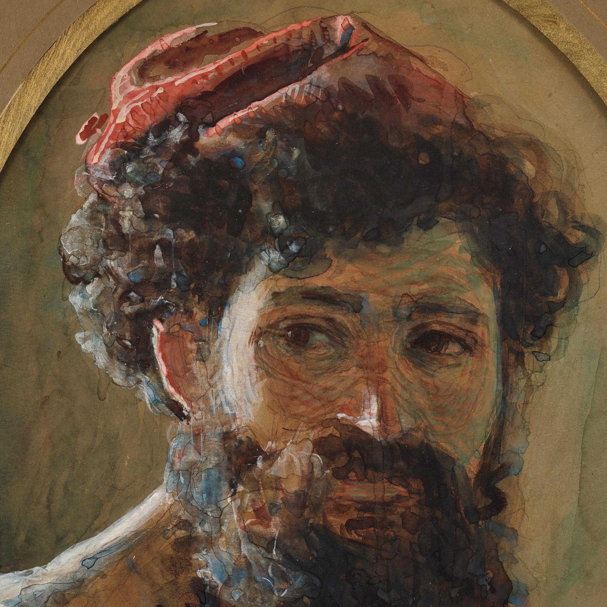 Anders Zorn, "Italienare med röd mössa" (Italian with red hat).