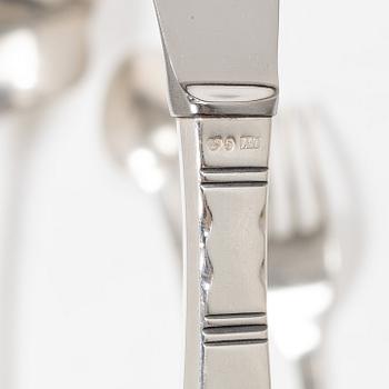 Jacob Ängman, a 49-piece silver cutlery service, 'Rosenholm', GAB, Eskilstuna, 1975-79.