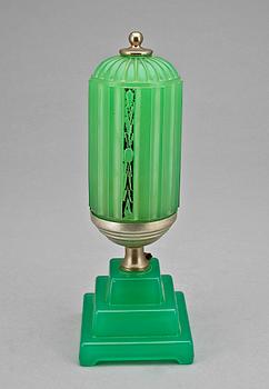 BORDSLAMPA, glas, Art Deco, 1930/40-tal.