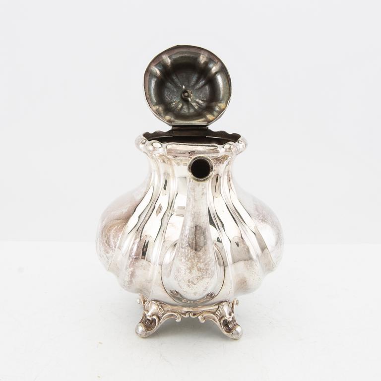 AG Dufva coffee pot, nickel silver, neo-rococo mid/second half of the 19th century.