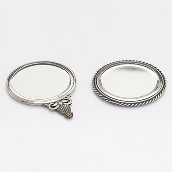 Tiffany & Co, handspeglar, 2 st, sterlingsilver.