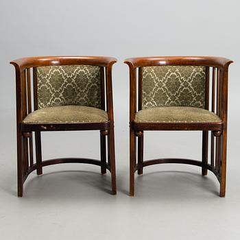 An early 20th century 3 piece sofa suite by Josef Hoffman for  Jacob & Josef Kohn, Wienna, Austria.