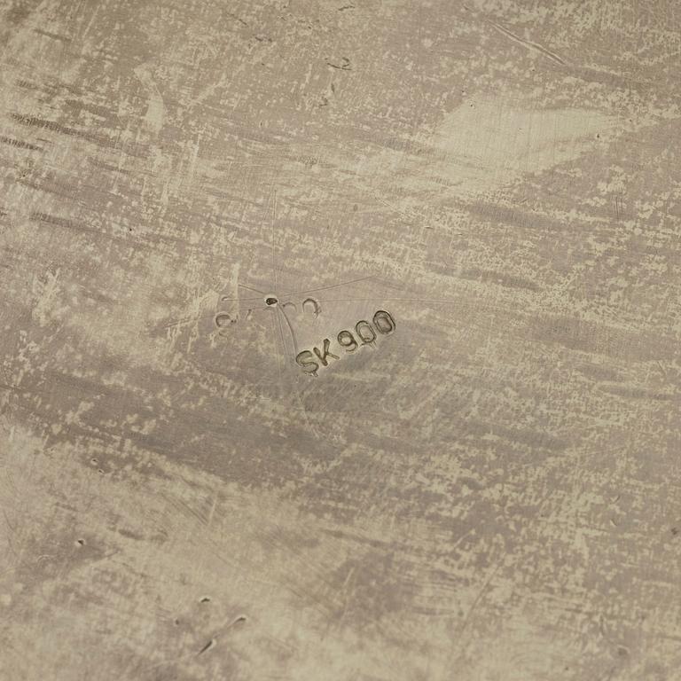 A Rococo style silver vase, 20th century.