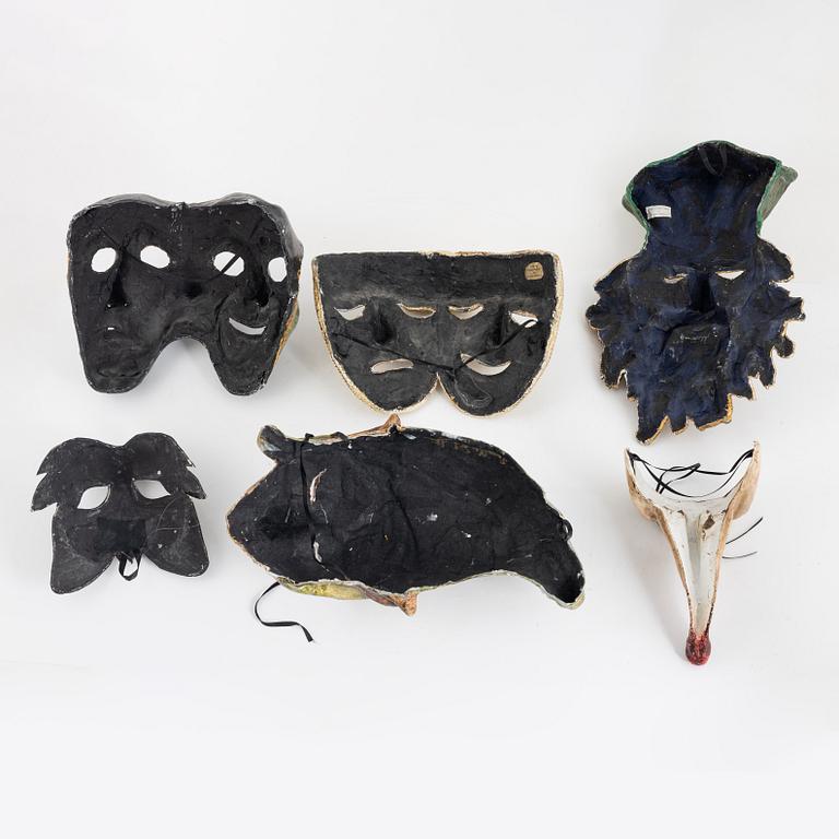 Masks, 6 pcs, including Pernilla Stödberg.