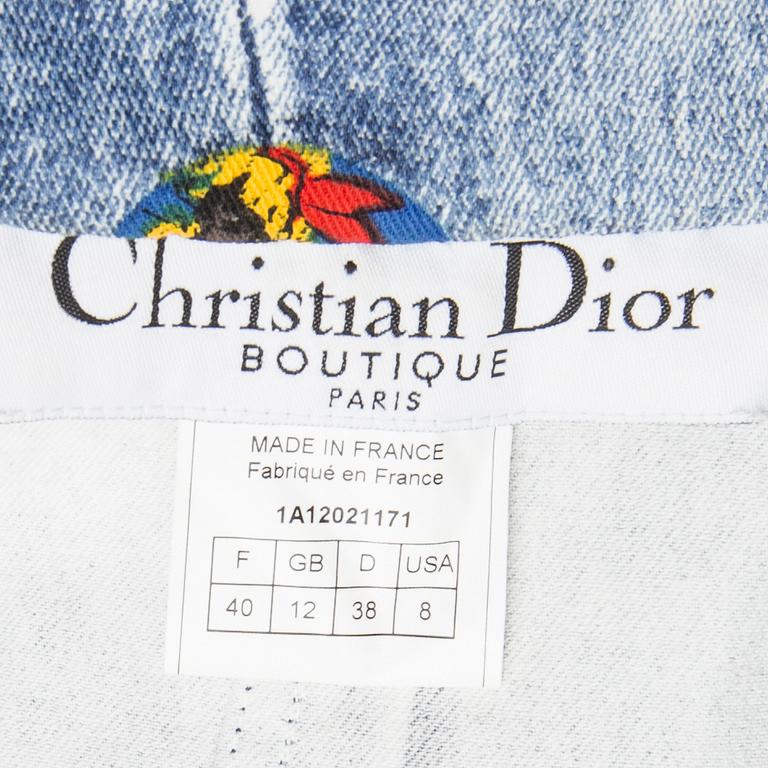 CHRISTIAN DIOR, a printed cotton jacket and t-shirt, French size 40.