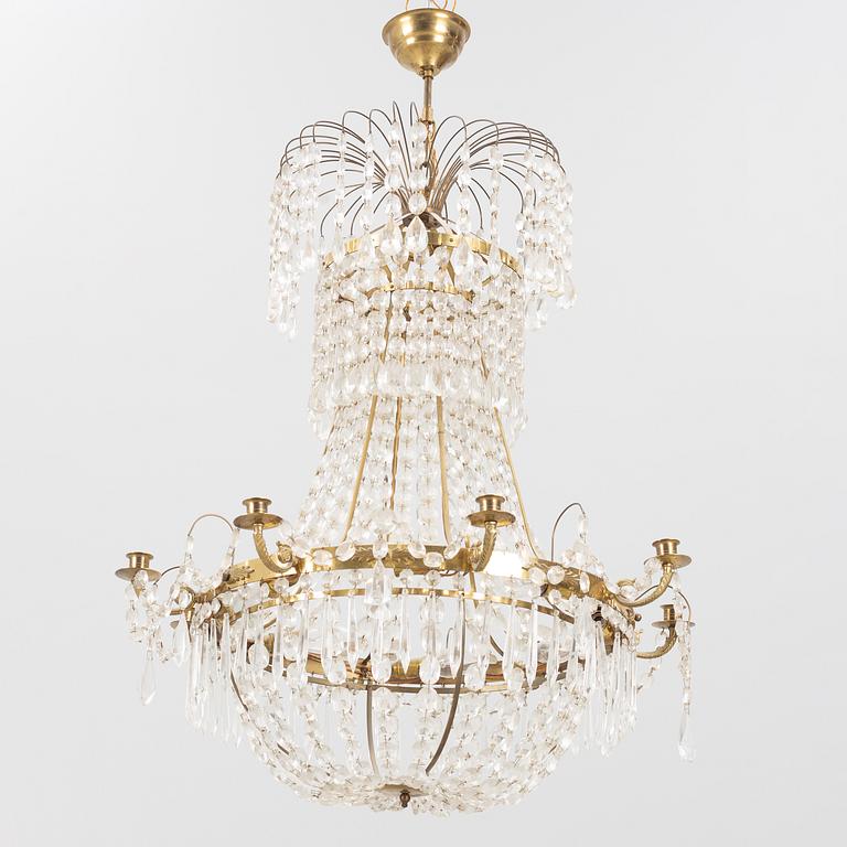 An Empire style chandelier, mid-20th Century.