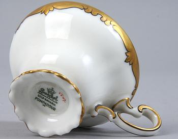 KAFFESERVIS, 12 delar, porslin,   "Pompadour", Rosenthal.