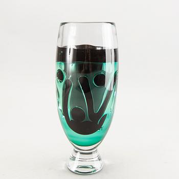 Bengt Edenfalk, a signed and dated glass vase.