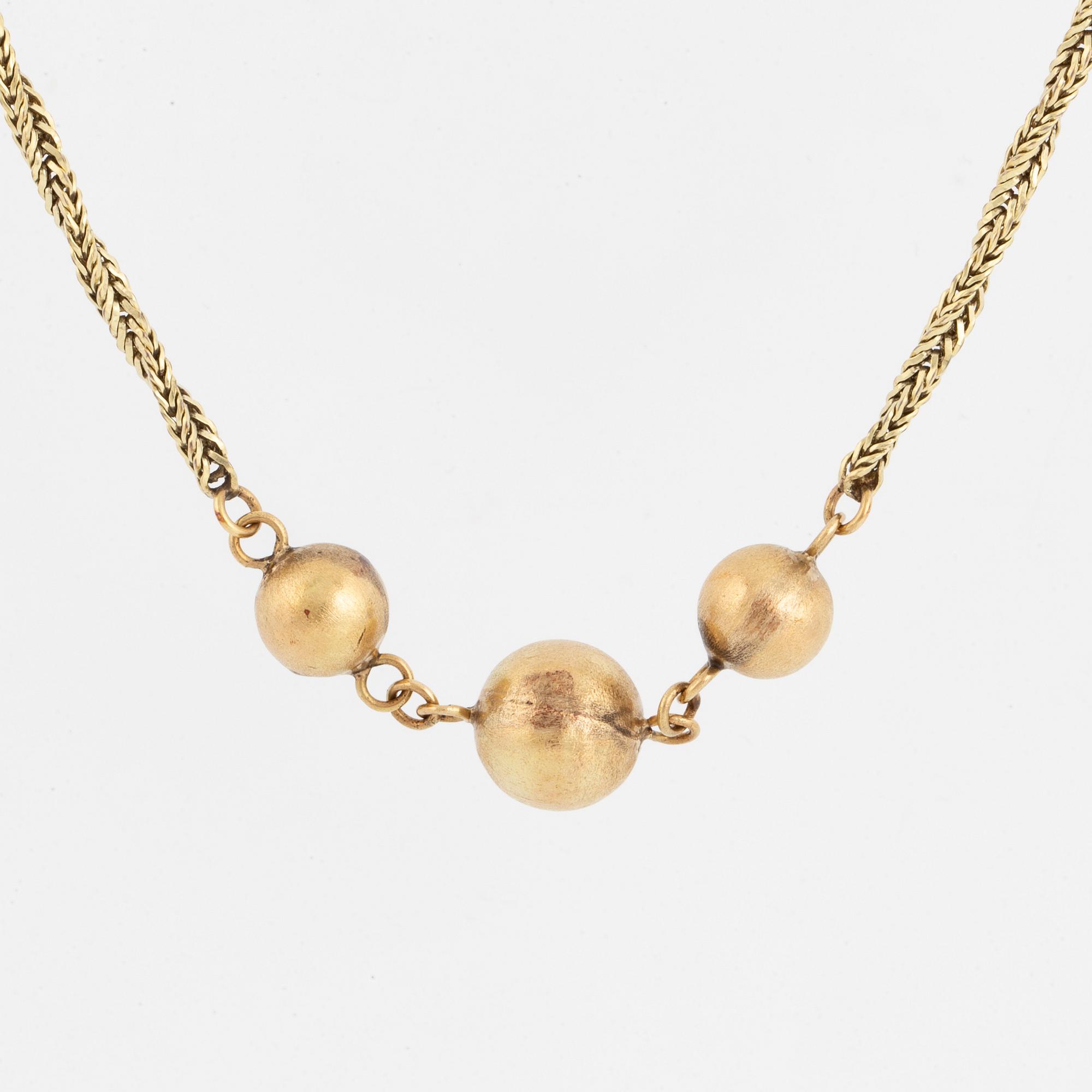 14K gold necklace.