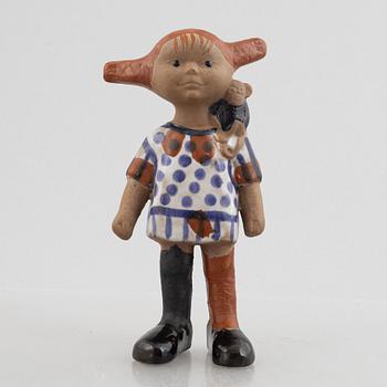 Lisa Larson, figurin, stengods, "Pippi Långstrump", Gustavsberg, 1969-71.