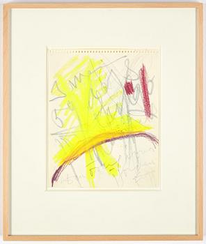 Eddie Figge, Mixed media on paper, signed and dated 1973.