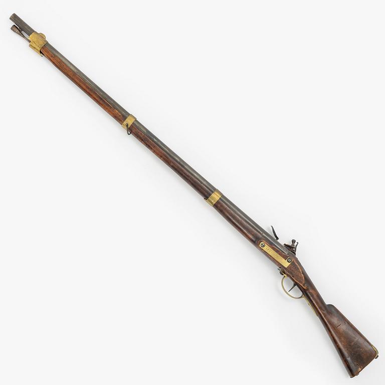 Flintlock rifle, Swedish repair model from the early 19th century.