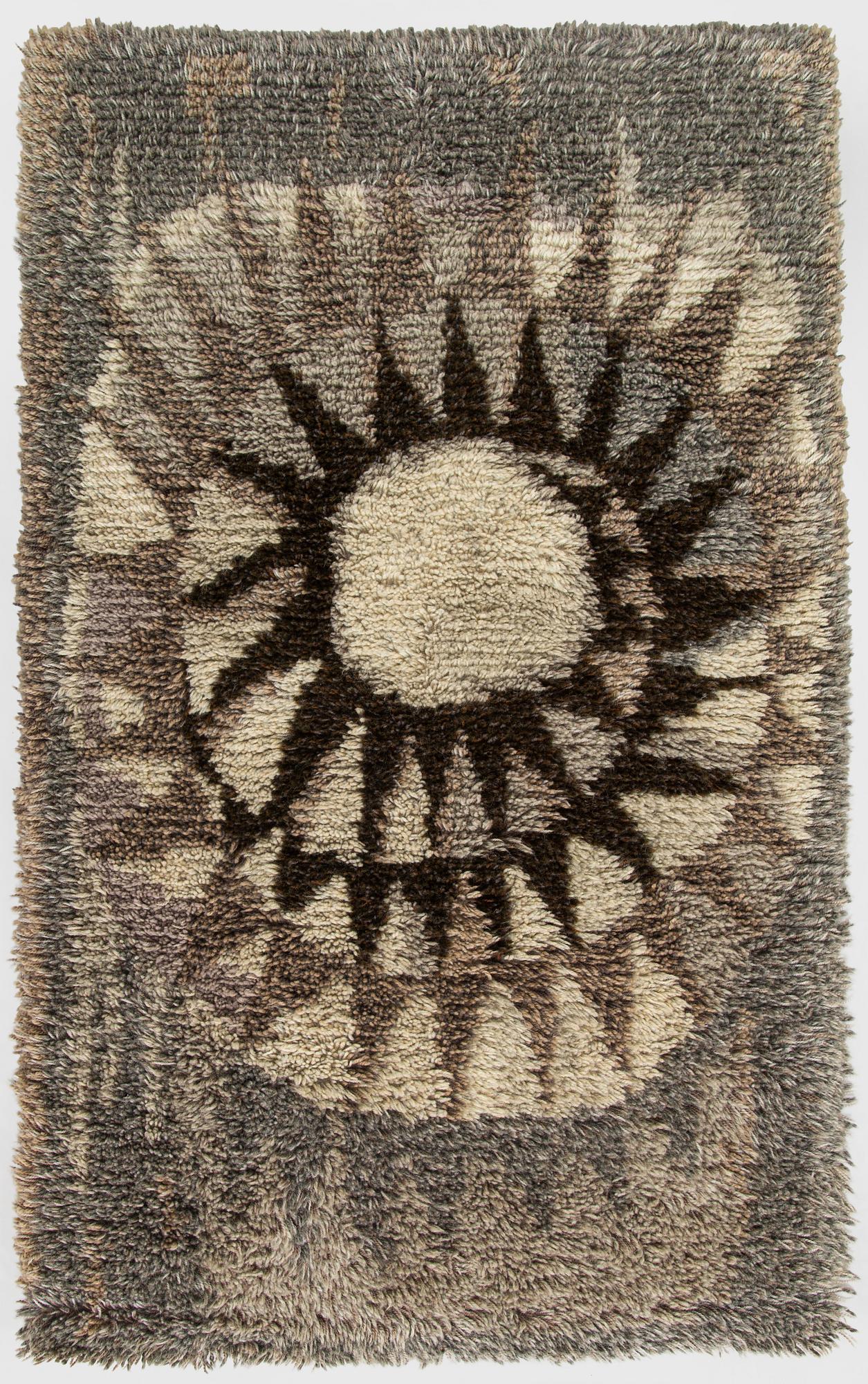 ryijy, malli Nordiska Industri AB Göteborg. Noin 150 x 90 cm.