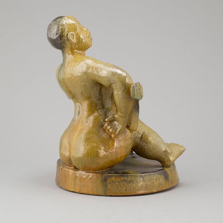 ALLAN EBELING, a sculpture, earthenware, signed A Ebeling and dated 1935.