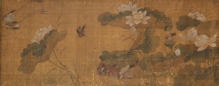 Unknown artist, ink and colour on silk, China, 20th century.