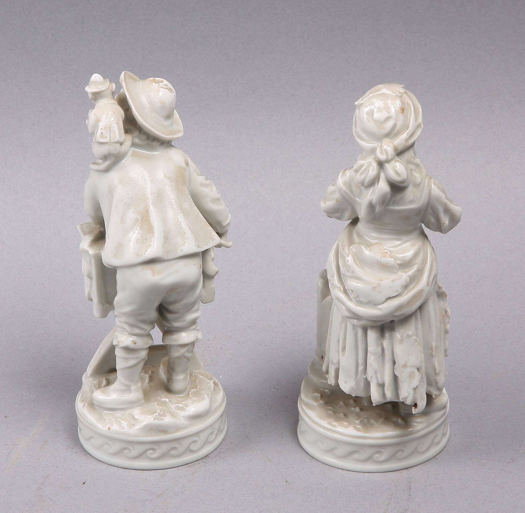 FIGURINER, 2 st, porslin, Rudolstadt Volkstedt, Tyskland, tidigt 1900-tal.