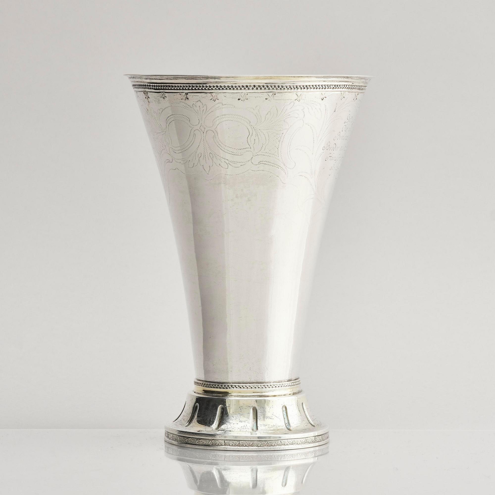 A Swedish silver beaker, mark of Simson Ryberg, Stockholm 1797.