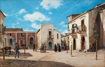 555. Carl Skånberg, "Torg i Taormina".