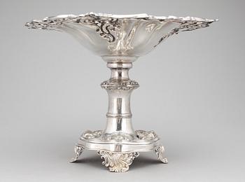 UPSSATSSKÅL, silver, nyrokoko, Gustav Möllenborg, Stockholm 1848. Vikt ca 1050 gram.