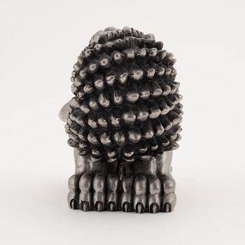Anna Petrus, skulptur, lejon, tenn, Firma Svenskt Tenn, Stockholm 1993.
