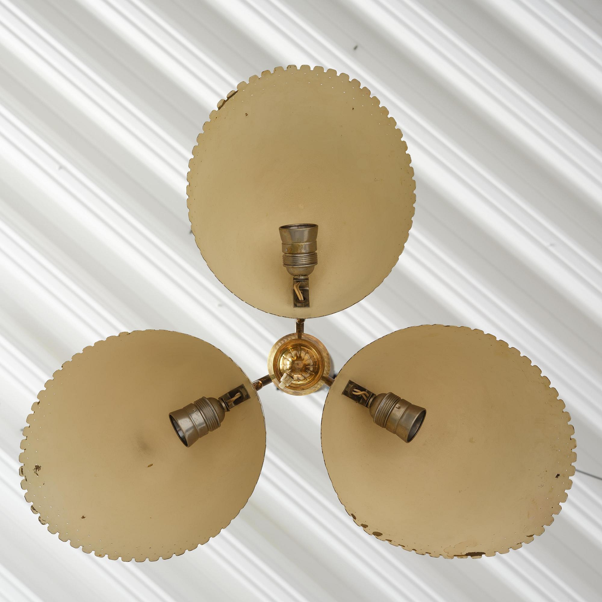 Harald Notini, taklampa, modell "11894", Arvid Böhlmarks Lampfabrik, Stockholm, 1950-tal.