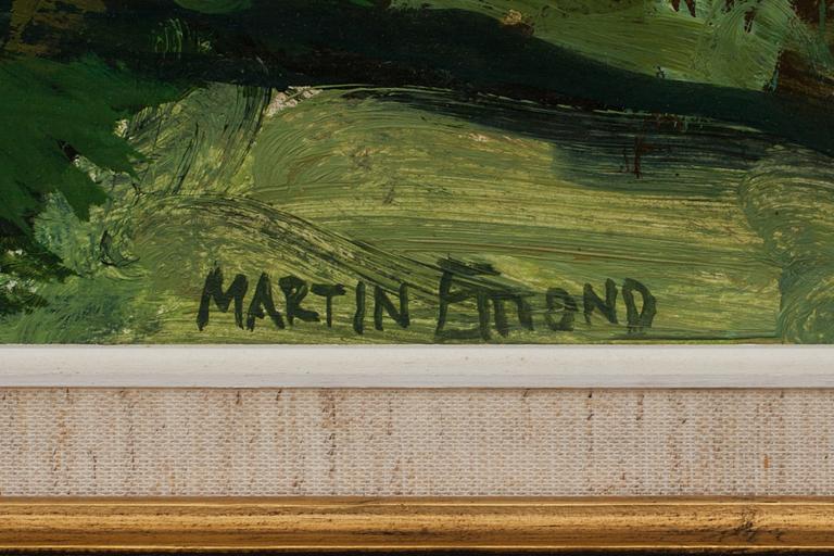 MARTIN EMOND, oljemålning på pannå, signerad.